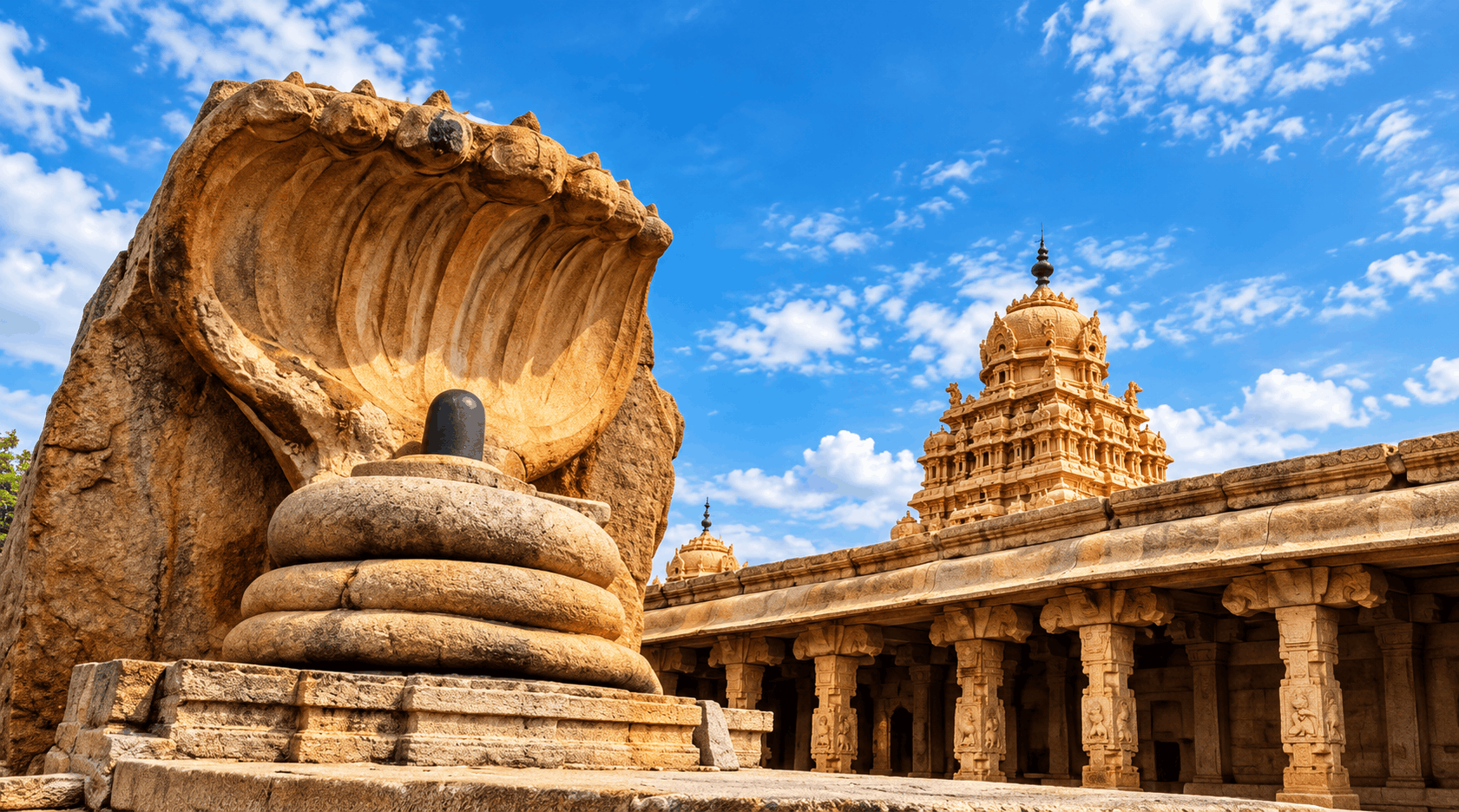 Lepakshi Temple near the farmland 